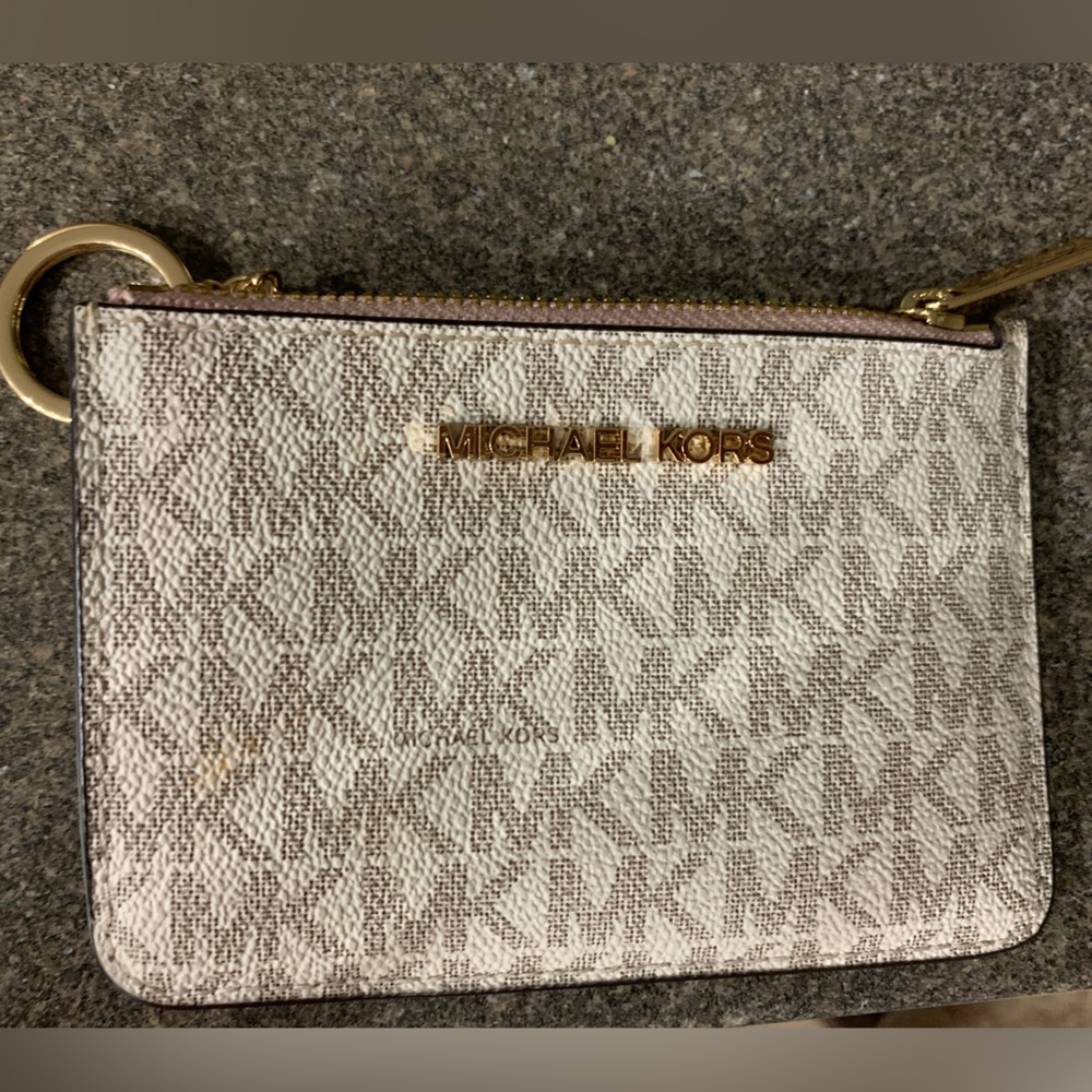 Michael Kors Small TZ Coinpouch w/ID Powder Blush